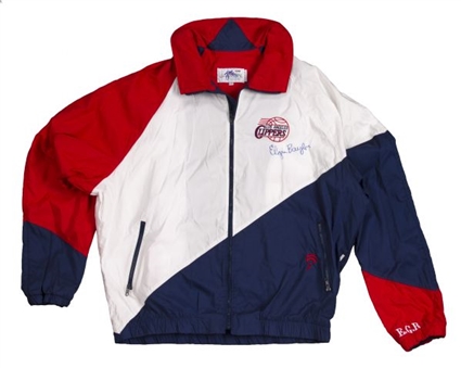 Elgin Baylor Owned and Signed Clippers Windbreaker
